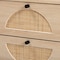 Baxton Studio Ardon Bohemian Light Brown Finished Wood and Black Metal 2-Drawer Nightstand with Natural Rattan 196-12078-ZORO - alternate 2